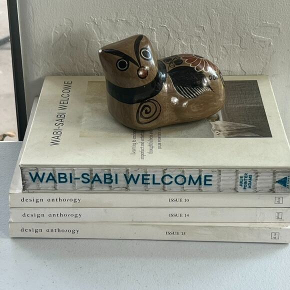 Cat Mexican Tonala Pottery Hand Painted 4" Tall Brown - Picture 10 of 14